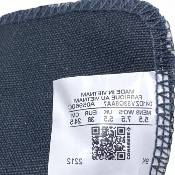 Converse Ctas High Top Sneakers Women Canvas A05960C-WWBLWBLG Custom Black White - Picture 9 of 11